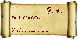 Fodi Aldán névjegykártya